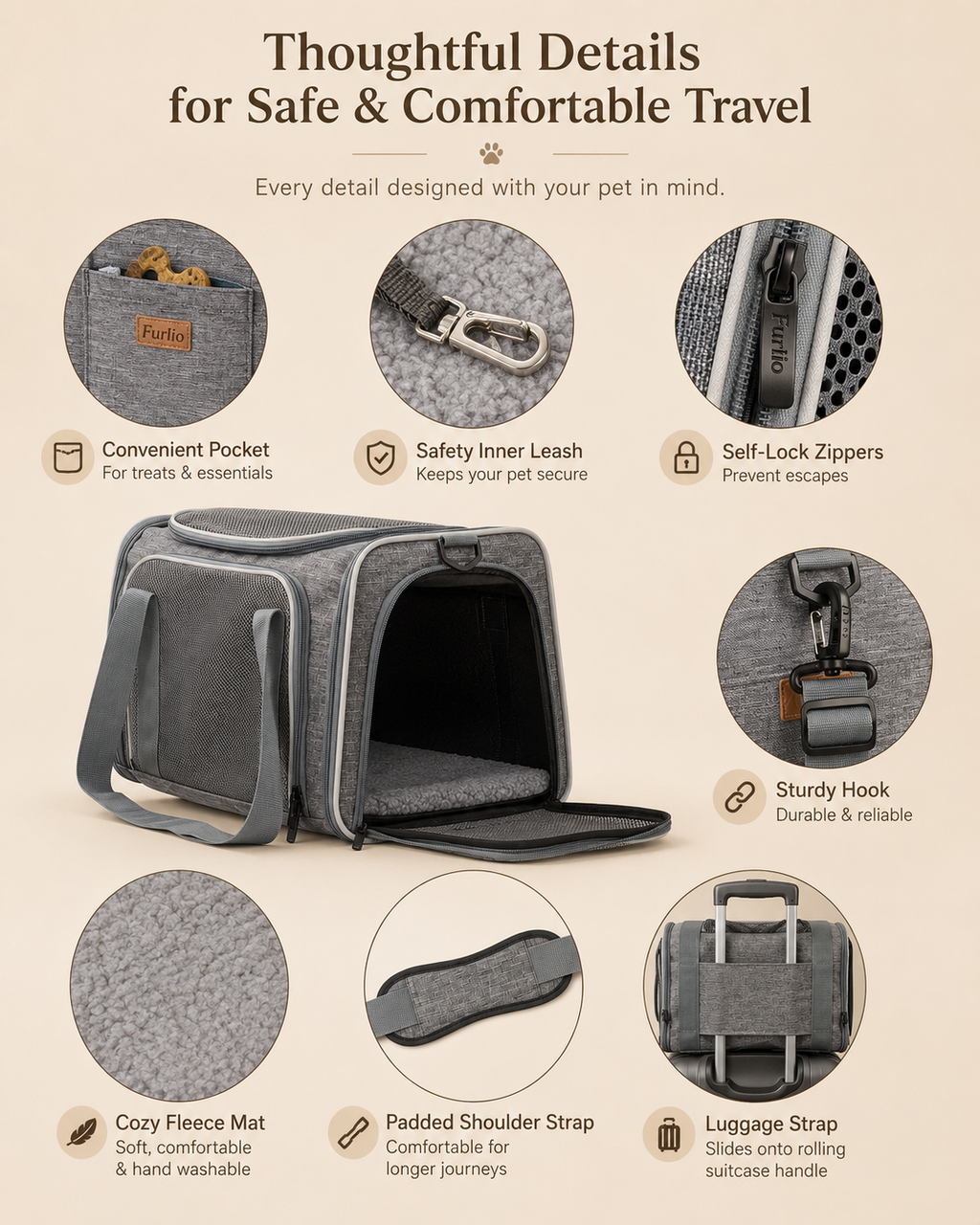 Furlio CozyDen Pet Carrier