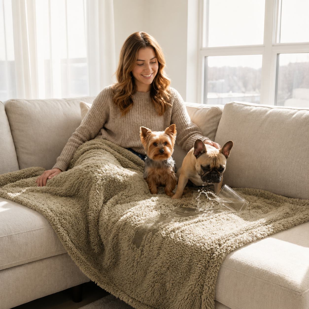 Furlio CozyGuard Waterproof Sherpa Blanket