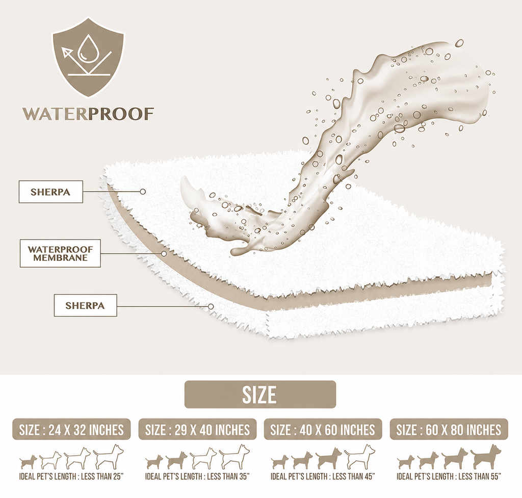 Furlio CozyGuard Waterproof Sherpa Blanket